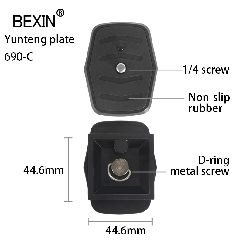 Dslr Quick Release Plate Ploča za kameru, adapter za glavu stativa s 1/4 vijkom za Yunteng Velbon 690 590 600 stativ za kameru