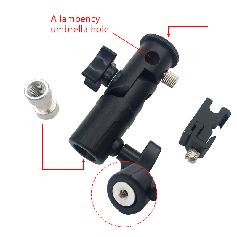 Adapter za montažu držača kišobrana s okretnom bljeskalicom za studijsko svjetlo tipa E s držačem za vijke 1/4 3/8 Dodatna oprema za studij