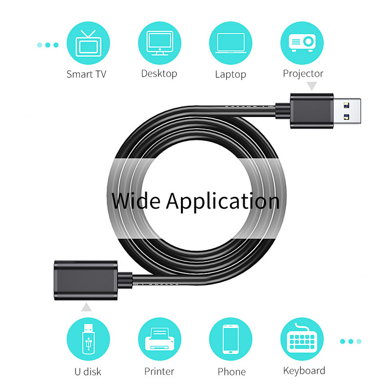 Essager USB produžni kabel USB 3.0 2.0 muški na ženski produžni kabel za Smart TV PS4 Xbox One prijenosno računalo USB3.0 ekstenzorski podatkovni kabel