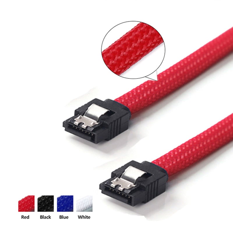 50CM SATA 3.0 III SATA3 7pin podatkovni kabel 6Gb/s SSD kabeli HDD tvrdi disk podatkovni kabel s najlonskom navlakom Premium verzija (bijela) #8