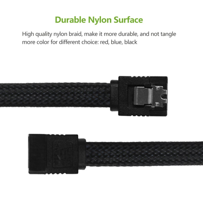 50CM SATA 3.0 III SATA3 7pin podatkovni kabel 6Gb/s SSD kabeli HDD tvrdi disk podatkovni kabel s najlonskom navlakom Premium verzija (bijela) #8