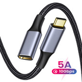 USB 3.1 hosszabbítókábel USB C PD100W 10 Gbps hosszabbító kábel dugasz-alj C típusú hosszabbító thunderbolt3 kábel MacBook Pro Xiaomihoz