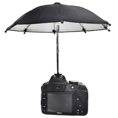 1PC черен чадър за Dslr камера Сенник Дъждовен държач за обща камера Чадър за фотографска камера