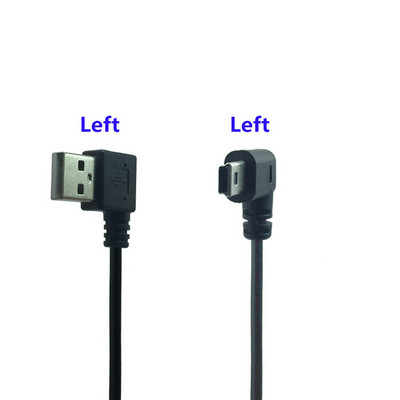 Mini USB kabel pod pravim kutom od 90 stupnjeva za MP3 Bluetooth punjač zvučnika Mini Usb kabel za napajanje Usb lijevi kut Mini kabel za punjenje