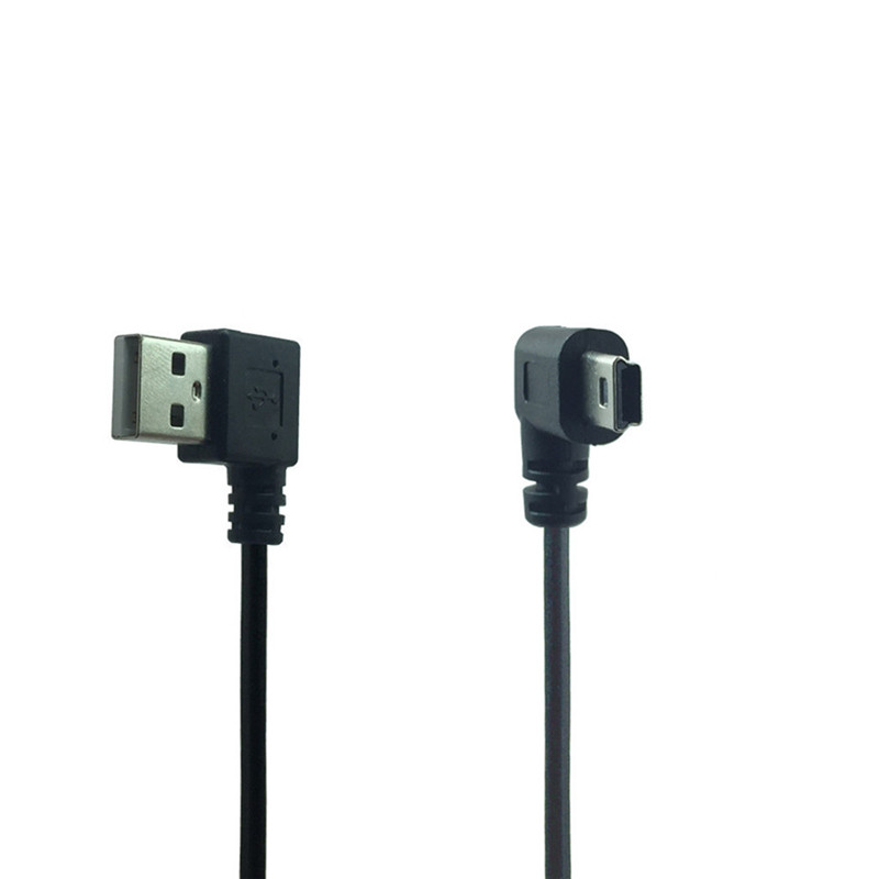 Mini USB kabel pod pravim kutom od 90 stupnjeva za MP3 Bluetooth punjač zvučnika Mini Usb kabel za napajanje Usb lijevi kut Mini kabel za punjenje