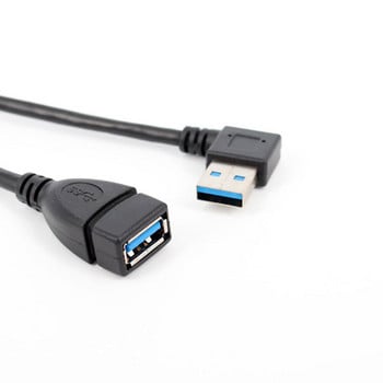 Καλώδιο επέκτασης καλωδίου USB 90 μοιρών USB 3.0 A αρσενικό σε θηλυκό Καλώδιο επέκτασης γωνίας USB Συγχρονισμός δεδομένων Καλώδια φόρτισης αριστερά/δεξιά/επάνω/κάτω