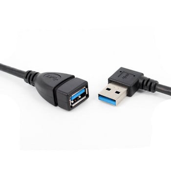 Καλώδιο επέκτασης καλωδίου USB 90 μοιρών USB 3.0 A αρσενικό σε θηλυκό Καλώδιο επέκτασης γωνίας USB Συγχρονισμός δεδομένων Καλώδια φόρτισης αριστερά/δεξιά/επάνω/κάτω