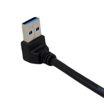 90 градуса USB 3.0 A мъжки към женски адаптерен кабел Ъглов удължителен удължителен кабел USB синхронизиране на данни Кабели за зареждане наляво/надясно/нагоре/надолу