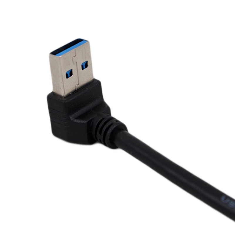 90 laipsnių USB 3.0 A Adapterio kištukinio kampo ilgintuvo kabelio ilgintuvas USB duomenų sinchronizavimo įkrovimo kabeliai į kairę/dešinę/aukštyn/žemyn