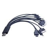 Elistooop 1PC Cablu USB pentru încărcător 10 în 1 pentru iPod Motorola Nokia Samsung LG Cabluri de date pentru electronice de consum