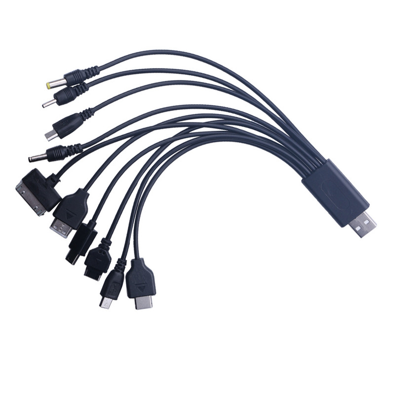Elistooop 1PC Cablu USB pentru încărcător 10 în 1 pentru iPod Motorola Nokia Samsung LG Cabluri de date pentru electronice de consum