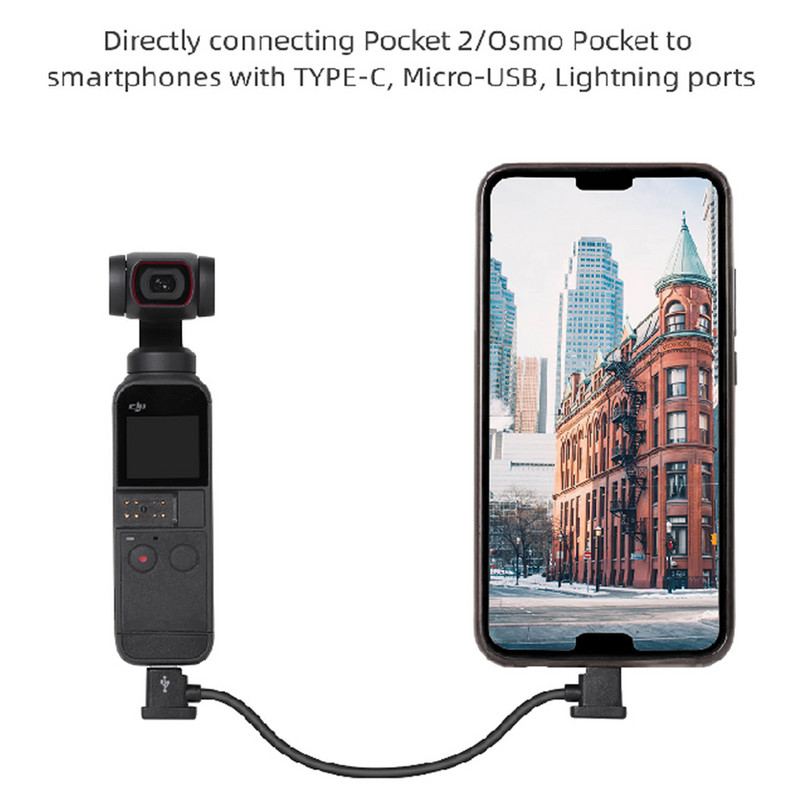 15cm/30cm podatkovni kabel za DJI Mini 2/Mavic air 2/Pocket 2/Osmo Pocket Type C to Lightning/Micro USB/Type C Line za telefon/tablet