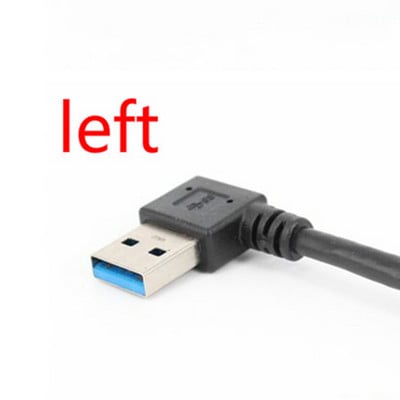 23 cm 90 stupnjeva gore & dolje & lijevo & desno pod kutom USB 3.0 A muški na USB ženski produžni adapter crni kabel