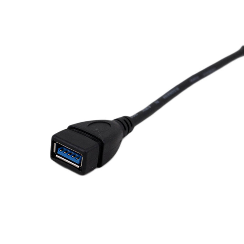 23 cm 90 stupnjeva gore & dolje & lijevo & desno pod kutom USB 3.0 A muški na USB ženski produžni adapter crni kabel
