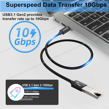 Καλώδιο USB C σε USB OTG USB3.1 Gen2 OTG 10Gbps Προσαρμογέας USB Τύπος C Αρσενικό σε USB3.1 Θηλυκό Προσαρμογέας καλωδίου για μετατροπέα MacBook Pro