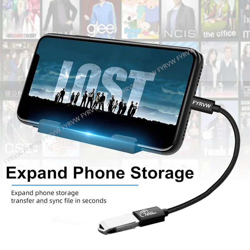 USB C na USB OTG kabel USB3.1 Gen2 OTG 10Gbps adapter USB tipa C muški na USB3.1 ženski adapter kabela za MacBook Pro pretvarač