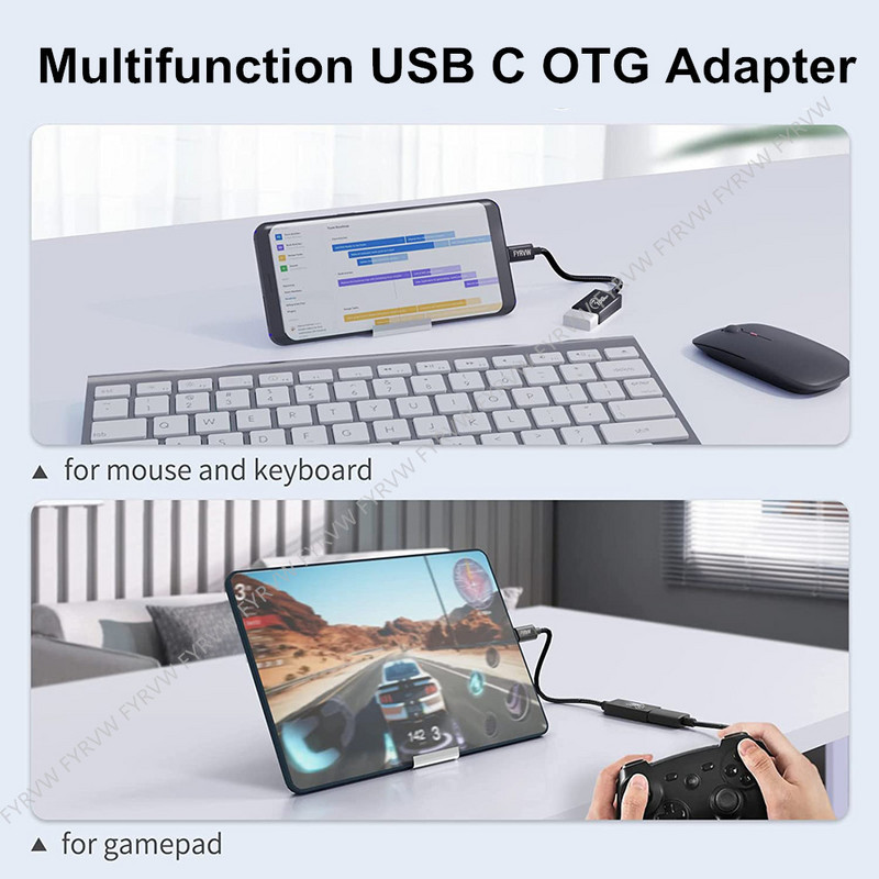 USB C na USB OTG kabel USB3.1 Gen2 OTG 10Gbps adapter USB tipa C muški na USB3.1 ženski adapter kabela za MacBook Pro pretvarač