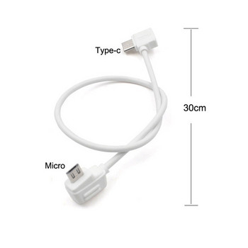 Καλώδιο δεδομένων Micro USB Line Type-C OTG 10cm 30cm Τραπέζι τηλεφώνου για Αξεσουάρ χειριστηρίου DJI Spark Mavic 2 Pro Zoom Air Spark