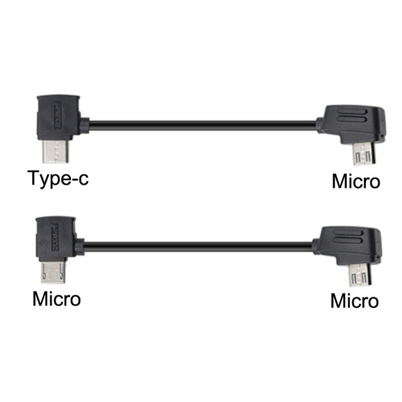 Micro USB Line Type-C OTG andmekaabel 10cm 30cm telefonilaud DJI Spark Mavic 2 Pro Zoom Air Spark kontrolleri tarvikud