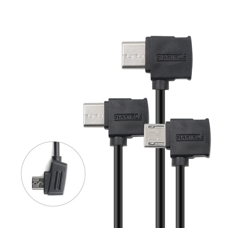 Micro USB Line Type-C OTG andmekaabel 10cm 30cm telefonilaud DJI Spark Mavic 2 Pro Zoom Air Spark kontrolleri tarvikud