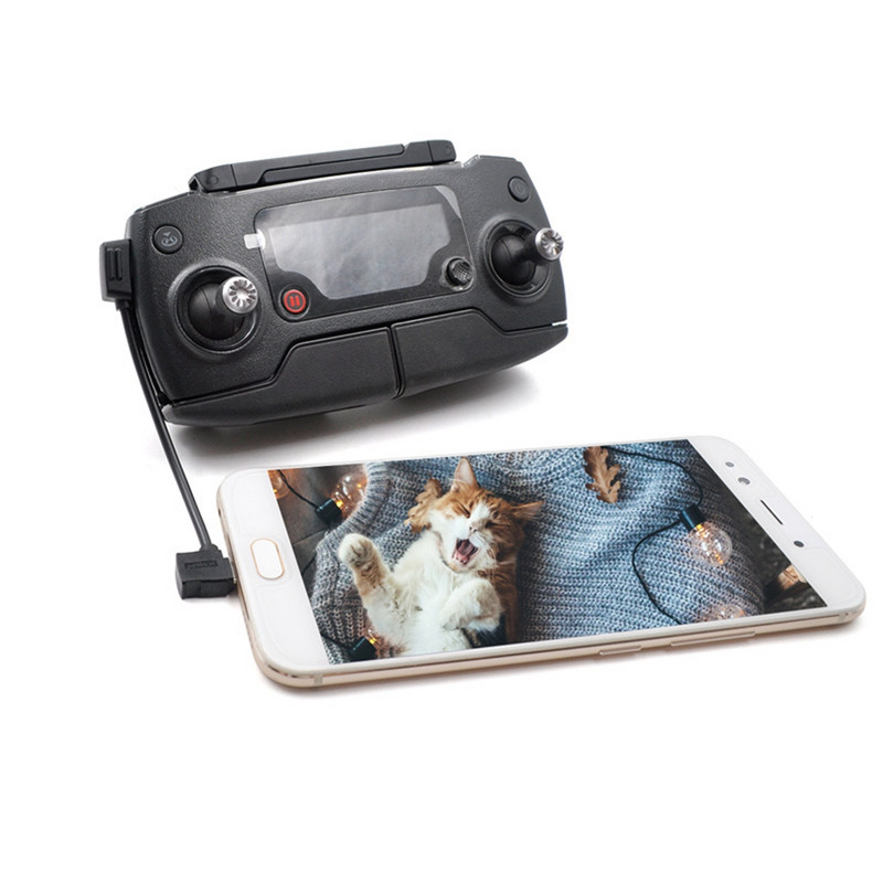 Micro USB Line Type-C OTG andmekaabel 10cm 30cm telefonilaud DJI Spark Mavic 2 Pro Zoom Air Spark kontrolleri tarvikud
