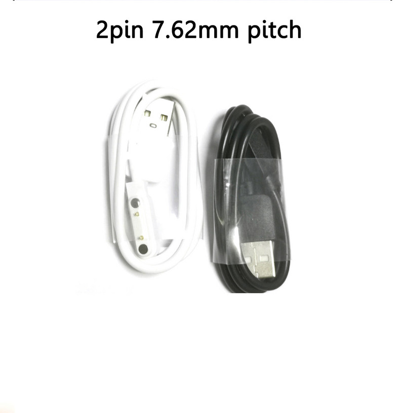 1vnt 2 kontaktų 7,62 mm išmaniojo laikrodžio laidas, apyrankės, magnetinis įkrovimo linijos laidas, 2 kontaktų magnetinio siurbimo įkrovimo avarinis atsarginis įkroviklis