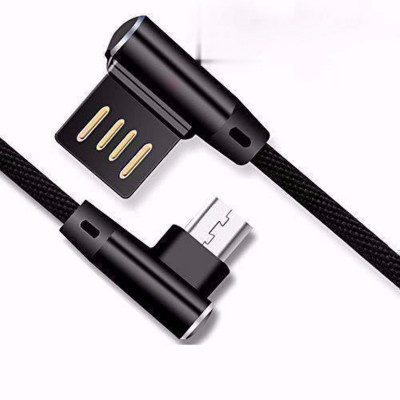 Dvostruko koljeno 90 stupnjeva Reverzibilni najlonski pleteni kabel za punjenje Brzi kabel za sinkronizaciju podataka Punjač za iphone Micro USB Type-C