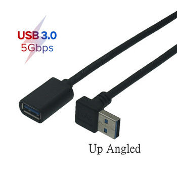 USB удължителен кабел коляно прав ъгъл къс кабел USB към мъжки към женски кабел за данни L-тип 3.0 къс USB диск клавиатура и мишка