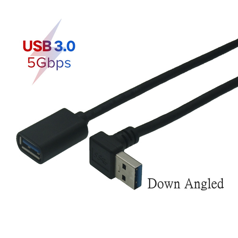 USB hosszabbító kábel könyök derékszögű rövid kábel USB-duga-anya adatkábel L-típusú 3.0 rövid USB lemezes billentyűzet és egér