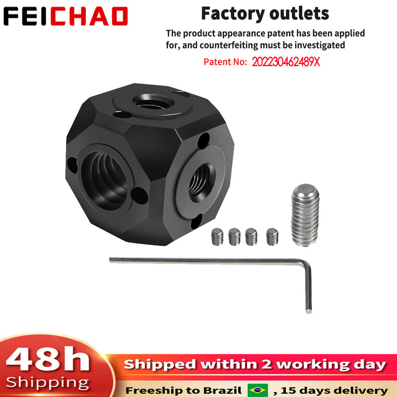 Višenamjenska Mini Magic Cube rupe za vijke za prijenos ARRI 1/4" 3/8" adapter za GoPro DSLR kameru Vlog Kit Svjetla za bljeskalice Nosač stativa