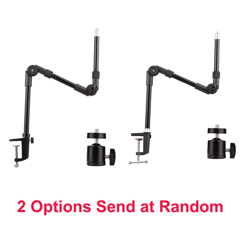 Andoer ST-01 Fleksibilni sklopivi stalak za montažu na stol, metalni nosač 1/4" vijak s kuglastom glavom, 3 kg nosivosti za dopunsko svjetlo LED svjetlo za pametni telefon