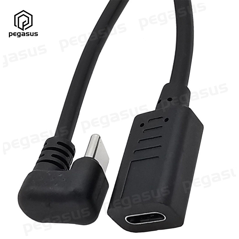 30CM USB 3.1 Type-C ženski na U kutni 90 stupnjeva USB 2.0 Micro 5 Pin / Type-C muški kabel za napajanje kabela za sinkronizaciju podataka