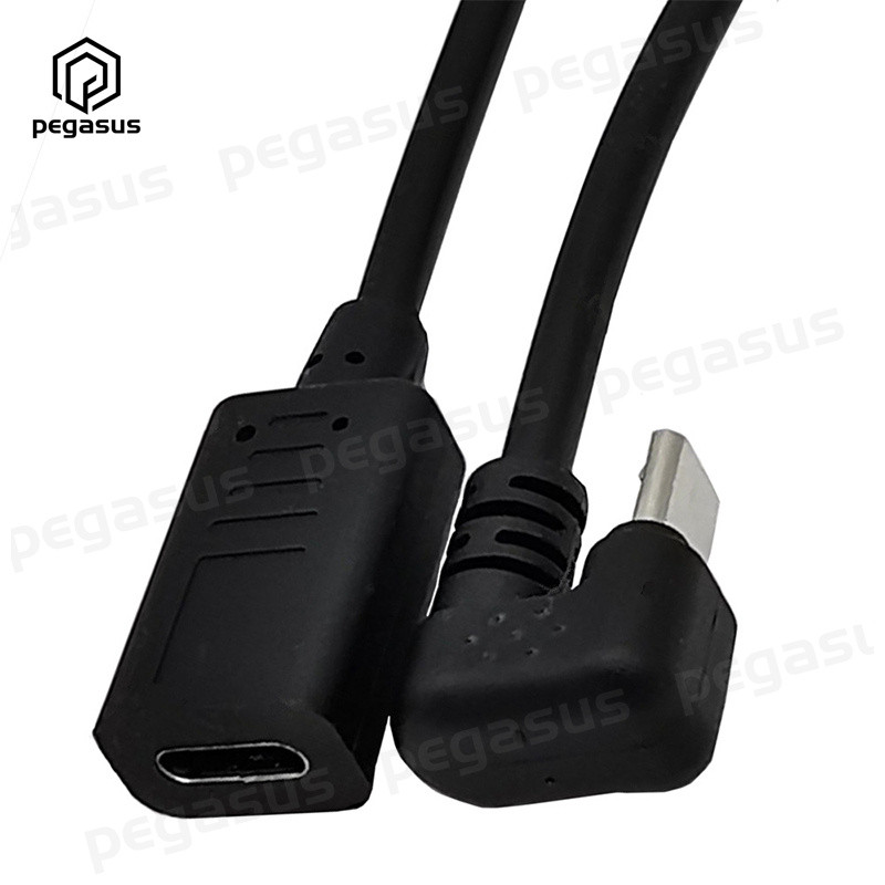 30CM USB 3.1 Type-C ženski na U kutni 90 stupnjeva USB 2.0 Micro 5 Pin / Type-C muški kabel za napajanje kabela za sinkronizaciju podataka