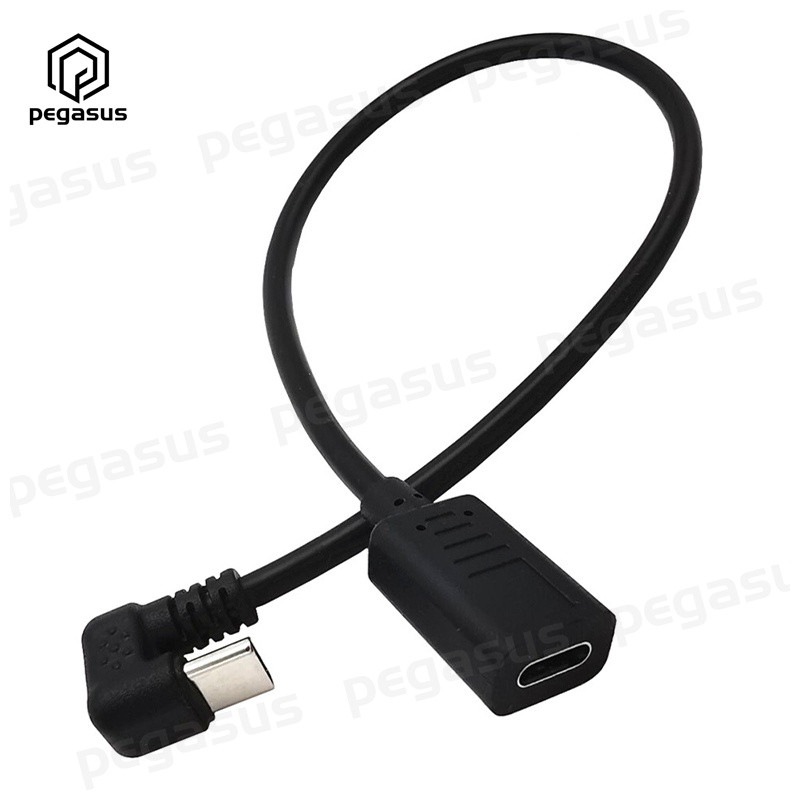 30CM USB 3.1 Type-C ženski na U kutni 90 stupnjeva USB 2.0 Micro 5 Pin / Type-C muški kabel za napajanje kabela za sinkronizaciju podataka