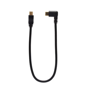 90 μοιρών USB Τύπος C 3.1 Αρσενικό σε Mini USB 5Pin&Micro-B 5P Αρσενικό βύσμα μετατροπέα OTG Καλώδιο φόρτισης δεδομένων Elbow για Macbook