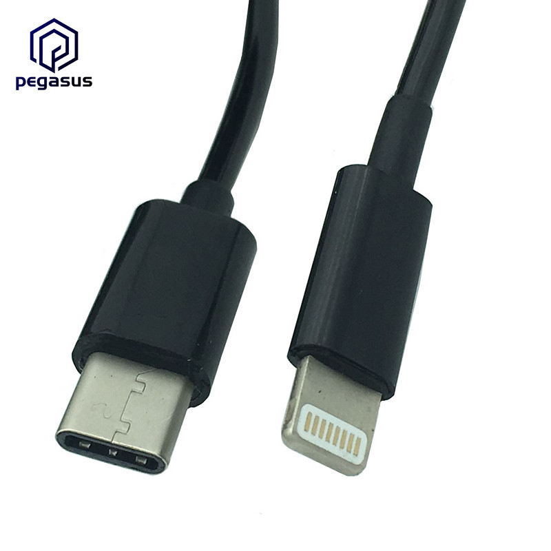 1,5 méteres spirális tekercses iPhone dugasz és USB 3.1 TYPE-C apa adatadapter kábel