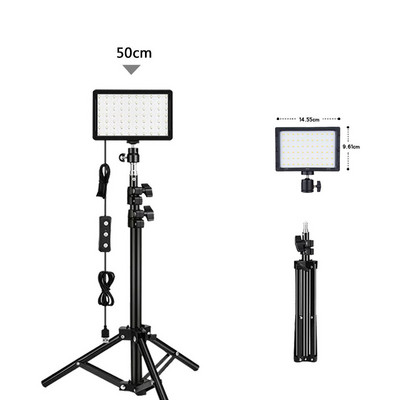 LED-fotograafia videovalguspaneeli valgustus Fotostuudio lambikomplekt koos statiivialuse RGB-filtritega YouTube`i otseülekande tegemiseks
