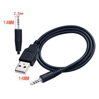 1m 2.5mm 11MM 14MM veličina 4-polni stereo 2.5mm muški na USB muški podatkovni kabel za punjenje