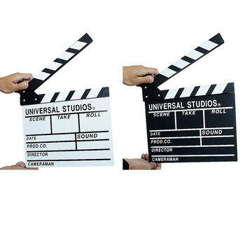 Σκηνοθεσία Βίντεο Σκηνή Clapperboard TV Ταινία Clapper Board Film Slate Cut Prop Plank 20*20CM