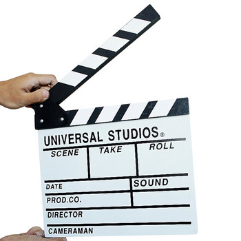 Режисьор видео сцена Clapperboard Телевизионен филм Clapper Board Филм Slate Cut Prop Plank 20*20CM