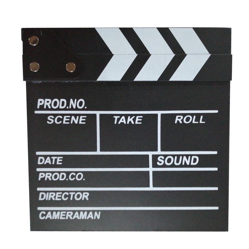 Redatelj Video Scena Clapperboard TV film Clapper Board Film Slate Cut Prop Plank 20*20CM