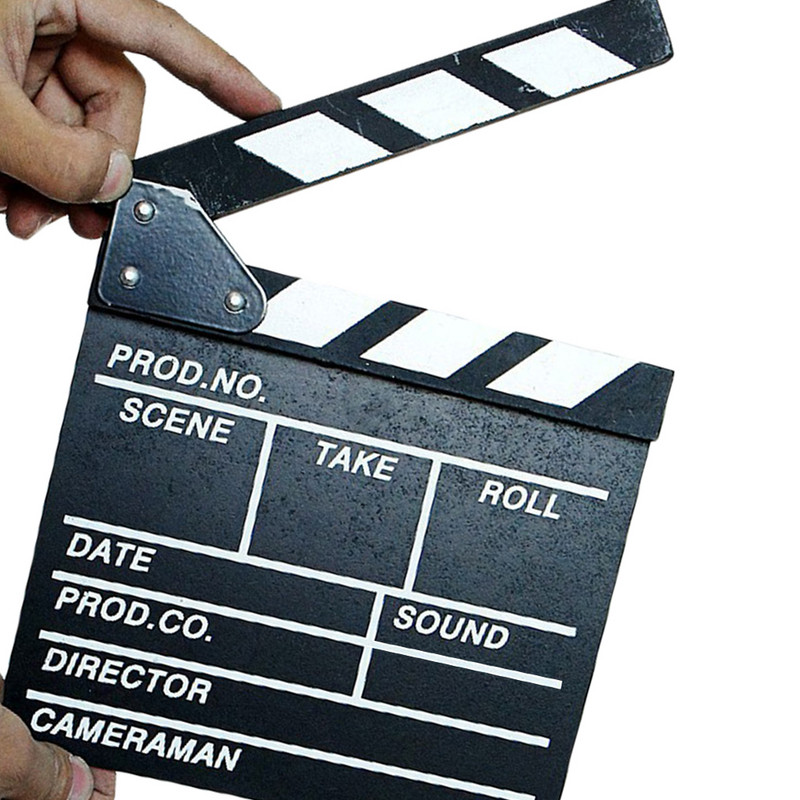 Redatelj Video Scena Clapperboard TV film Clapper Board Film Slate Cut Prop Plank 20*20CM