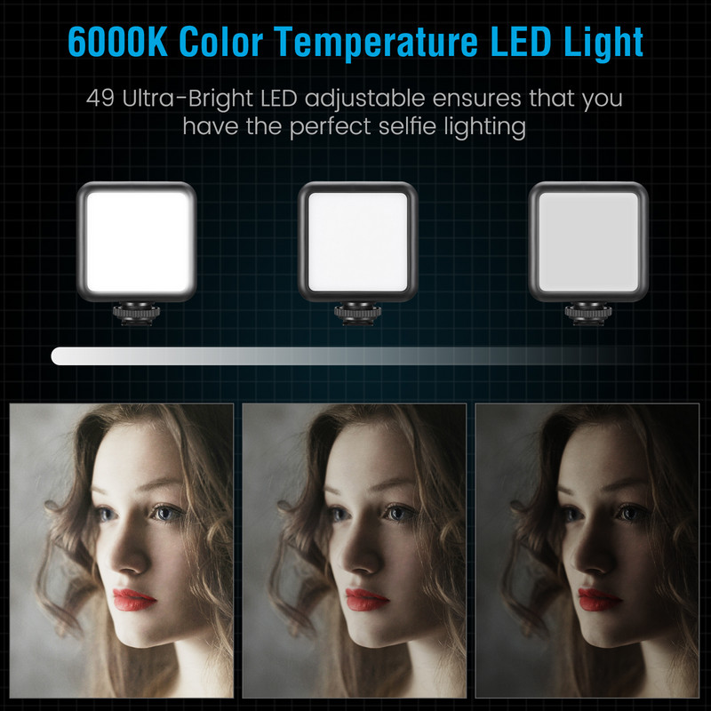 Videovalgusti mikrofoni statiiv Nutitelefoni videologimise komplektid juhtmevaba kaugjuhtimispuldi komplekt, LED telefonihoidikuga Youtube Tik Toki jaoks