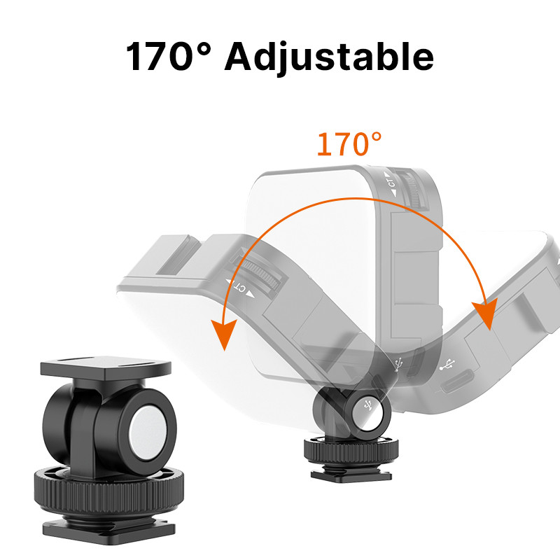 VIJIM VL100C LED-selfievalgusti hämardatav LED-pikendusega 3 külmakinga 170° reguleeritav kuulpea YouTube`i reaalajas täitevalgusega pildistamiseks