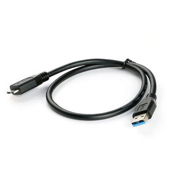 30cm Μαύρο Mini Φορητό USB 3.0 Αρσενικό A σε Micro B Καλώδιο ταχείας φόρτισης Καλώδιο καλωδίου δεδομένων για εξωτερικό σκληρό δίσκο