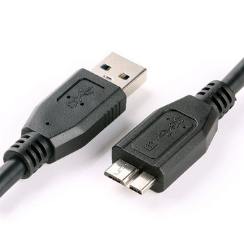 30cm Μαύρο Mini Φορητό USB 3.0 Αρσενικό A σε Micro B Καλώδιο ταχείας φόρτισης Καλώδιο καλωδίου δεδομένων για εξωτερικό σκληρό δίσκο