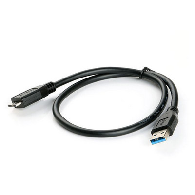 30CM negru Mini portabil USB 3.0 tată A la Micro B Cablu de date de încărcare rapidă Cablu fir conductor pentru hard disk extern
