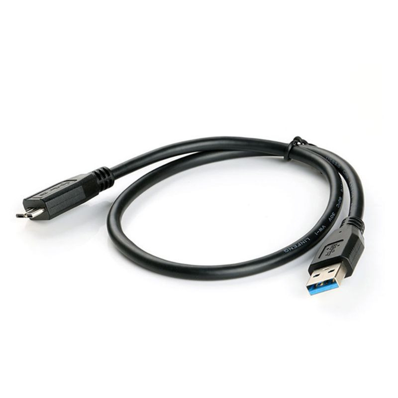 30CM negru Mini portabil USB 3.0 tată A la Micro B Cablu de date de încărcare rapidă Cablu fir conductor pentru hard disk extern