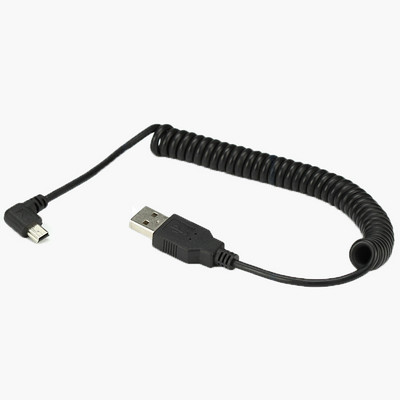 Καλώδιο USB Mini USB 90 μοιρών Δεξιά γωνία USB A αρσενικό σε μίνι USB με ορθή γωνία αρσενικό ανασυρόμενο καλώδιο συγχρονισμού δεδομένων Cabo 1m