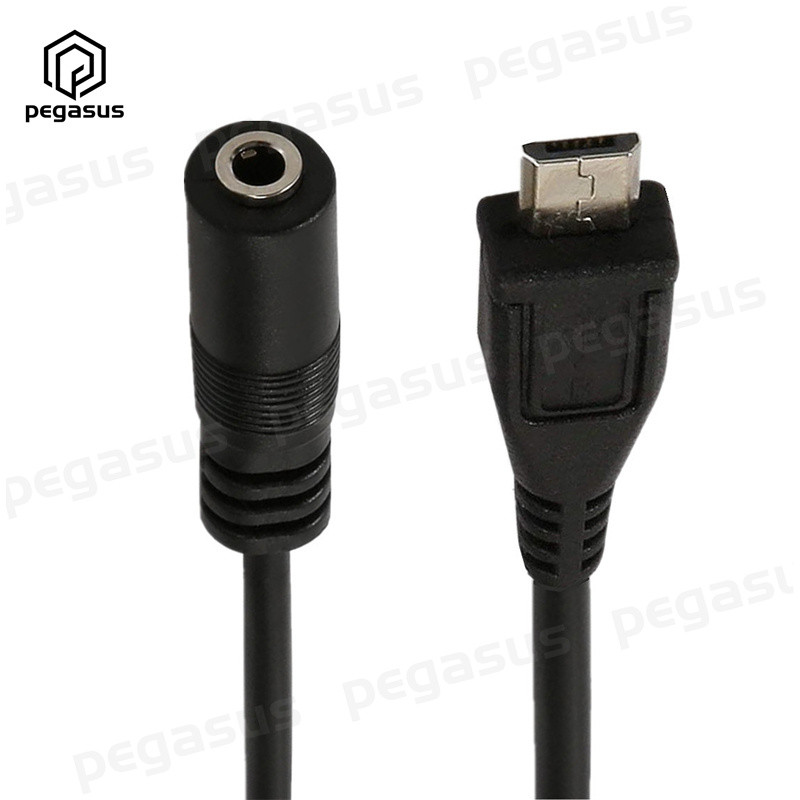 30CM DC 3,5 mm ženski na 5pin mini / mikro 5P priključak muški mikrofonski adapter USB produžni kabel